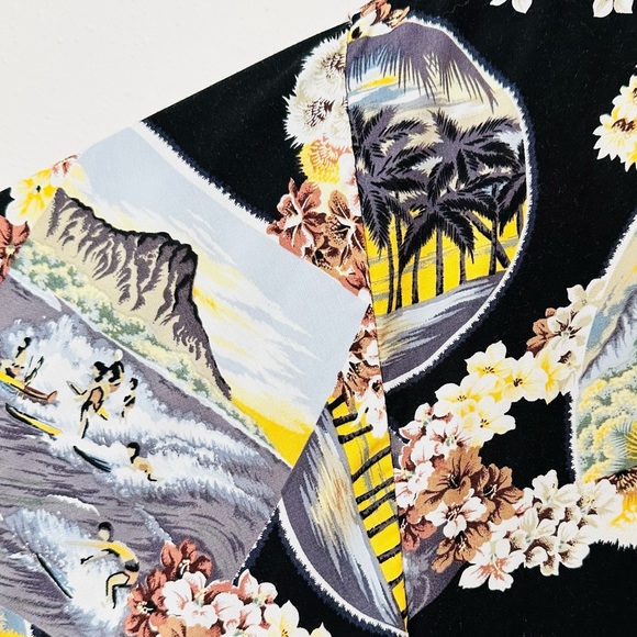 MONZINI RAYON ISLAND ALOHA HAWAIIAN button down shirt - Picture 6 of 6